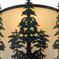 Meyda Lighting Tall Pines 13" 2-Light Timeless Bronze Wall Sconce With Ivory Acrylic Shade