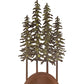 Meyda Lighting Tall Pines 13" 2-Light Wrought Iron On Rust & Tarnished Copper Wall Sconce With Ivory Faux Candlelight