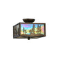 Meyda Lighting Tall Pines 14" 2-Light Antique Copper Flush Mount Light With Beige Iridescent Shade Glass