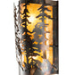 Meyda Lighting Tall Pines 14" 2-Light Burnished Antique Copper Wall Sconce With Amber Mica Shade Glass