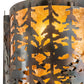 Meyda Lighting Tall Pines 14" 2-Light Burnished Antique Copper Wall Sconce With Amber Mica Shade Glass