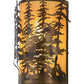Meyda Lighting Tall Pines 14" 2-Light Dark Burnished Antique Copper Wall Sconce With Ambra Siena Idalight Shade Glass