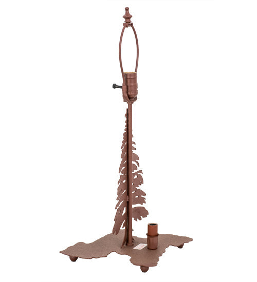Meyda Lighting Tall Pines 14" 2-Light Rust Table Lamp Base and Lighted Base
