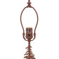 Meyda Lighting Tall Pines 14" 2-Light Rust Table Lamp Base and Lighted Base