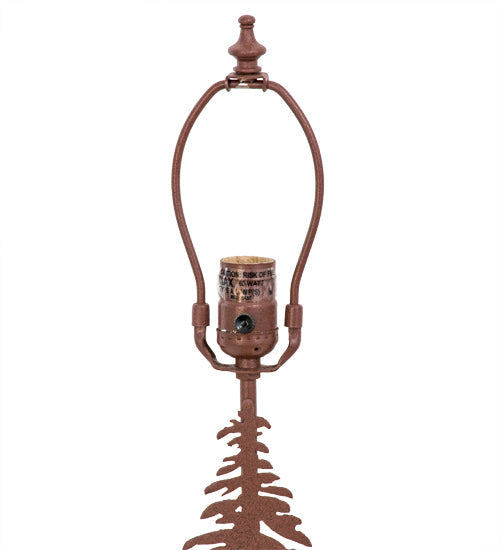 Meyda Lighting Tall Pines 14" 2-Light Rust Table Lamp Base and Lighted Base