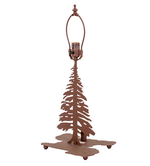 Meyda Lighting Tall Pines 14" 2-Light Rust Table Lamp Base and Lighted Base