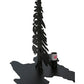 Meyda Lighting Tall Pines 14" 2-Light Textured Black Table Lamp Base With Lighted Base