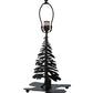 Meyda Lighting Tall Pines 14" 2-Light Textured Black Table Lamp Base With Lighted Base