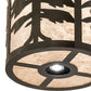 Meyda Lighting Tall Pines 14" 5-Light Oil Rubbed Bronze Pendant Light With Silver Mica Shade Glass