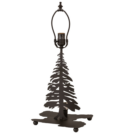 Meyda Lighting Tall Pines 14" Oil Rubbed Bronze Table Lamp Base With Lighted Base