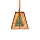 Meyda Lighting Tall Pines 14" Vintage Copper & Green Pendant Light With Amber Mica Shade Glass