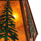 Meyda Lighting Tall Pines 14" Vintage Copper & Green Pendant Light With Amber Mica Shade Glass