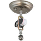 Meyda Lighting Tall Pines 15" 2-Light Industrial Steel Flush Mount Light With Silver Mica Shade Glass