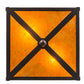 Meyda Lighting Tall Pines 15" 2-Light Oil Rubbed Bronze Flush Mount Light With Amber Mica Shade Glass