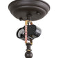 Meyda Lighting Tall Pines 15" 2-Light Oil Rubbed Bronze Flush Mount Light With Amber Mica Shade Glass