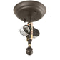 Meyda Lighting Tall Pines 15" 2-Light Oil Rubbed Bronze Flush Mount Light With Silver Mica Shade Glass