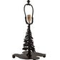 Meyda Lighting Tall Pines 15" Textured Black Mini Table Lamp With Honey Art Shade Glass