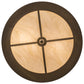 Meyda Lighting Tall Pines 16" 2-Light Antique Copper Flush Mount Light With Creme Carrare Acrylic Shade