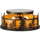Meyda Lighting Tall Pines 16" 2-Light Antique Copper Flush Mount Light With Tawnyrock Acrylic Shade Glass