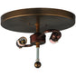 Meyda Lighting Tall Pines 16" 2-Light Antique Copper Flush Mount Light With Tawnyrock Acrylic Shade Glass