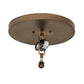 Meyda Lighting Tall Pines 16" 2-Light Burnished Antique Copper Flush Mount Light With Amber Mica Shade Glass