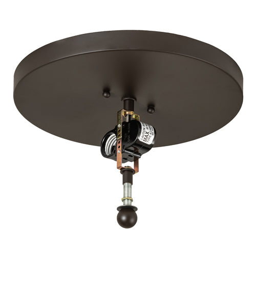 Meyda Lighting Tall Pines 16" 2-Light Oil Rubbed Bronze Flush Mount Light With Beige Art Shade Glass