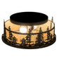Meyda Lighting Tall Pines 16" 2-Light Oil Rubbed Bronze Flush Mount Light With Beige Art Shade Glass