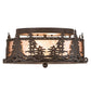 Meyda Lighting Tall Pines 16" 2-Light Oil Rubbed Bronze Flush Mount Light With Silver Mica Shade Glass