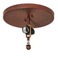 Meyda Lighting Tall Pines 16" 2-Light Rust Flush Mount Light With Angelwing Idalight Shade