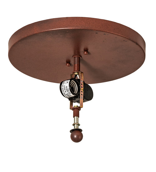 Meyda Lighting Tall Pines 16" 2-Light Rust Flush Mount Light With Angelwing Idalight Shade