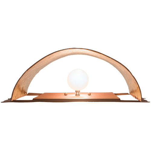 Meyda Lighting Tall Pines 16" 2-Light Rust Wall Sconce With Amber Mica Shade Glass
