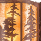 Meyda Lighting Tall Pines 16" 2-Light Rust Wall Sconce With Amber Mica Shade Glass