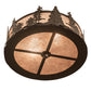 Meyda Lighting Tall Pines 16" 2-Light Timeless Bronze Flush Mount Light With Silver Mica Shade Glass