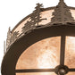 Meyda Lighting Tall Pines 16" 2-Light Timeless Bronze Flush Mount Light With Silver Mica Shade Glass