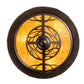 Meyda Lighting Tall Pines 16" 6-Light Mahogany Bronze Inverted Pendant Light With Amber Mica Shade Glass