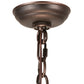 Meyda Lighting Tall Pines 16" 6-Light Mahogany Bronze Inverted Pendant Light With Amber Mica Shade Glass