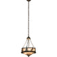 Meyda Lighting Tall Pines 16" 6-Light Oil Rubbed Bronze Inverted Pendant Light With Silver Mica Shade Glass