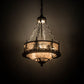 Meyda Lighting Tall Pines 16" 6-Light Oil Rubbed Bronze Inverted Pendant Light With Silver Mica Shade Glass