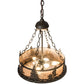 Meyda Lighting Tall Pines 16" 6-Light Oil Rubbed Bronze Inverted Pendant Light With Silver Mica Shade Glass
