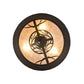 Meyda Lighting Tall Pines 16" 6-Light Oil Rubbed Bronze Inverted Pendant Light With Silver Mica Shade Glass