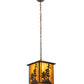 Meyda Lighting Tall Pines 16" Oil Rubbed Bronze Ceiling Pendant Light With Ambra Siena Idalight Shade