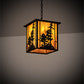 Meyda Lighting Tall Pines 16" Oil Rubbed Bronze Ceiling Pendant Light With Ambra Siena Idalight Shade