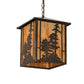 Meyda Lighting Tall Pines 16" Oil Rubbed Bronze Ceiling Pendant Light With Ambra Siena Idalight Shade