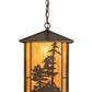 Meyda Lighting Tall Pines 16" Oil Rubbed Bronze Ceiling Pendant Light With Ambra Siena Idalight Shade