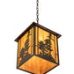 Meyda Lighting Tall Pines 16" Oil Rubbed Bronze Ceiling Pendant Light With Ambra Siena Idalight Shade