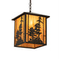 Meyda Lighting Tall Pines 16" Oil Rubbed Bronze Ceiling Pendant Light With Ambra Siena Idalight Shade