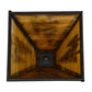 Meyda Lighting Tall Pines 16" Oil Rubbed Bronze Frame With Honey Art Shade Glass