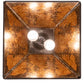 Meyda Lighting Tall Pines 16"Sq 2-Light Cafe Noir Pendant Light With Amber Mica Shade Glass