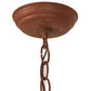 Meyda Lighting Tall Pines 16"Sq 2-Light Red Rust Pendant Light With Amber Mica Shade Glass