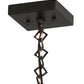 Meyda Lighting Tall Pines 177127 10" Wrought Iron Pendant Light With Amber Mica Shade Glass